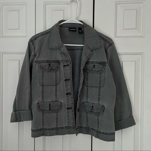 Gray Jean Jacket